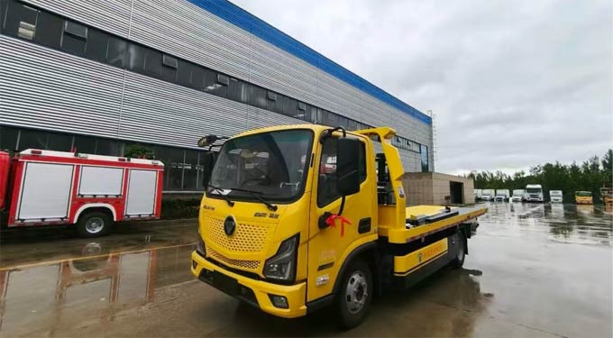 欧马可智蓝ES1大电量1拖2清障车：城市救援赚钱利器，大电量强配置真省心